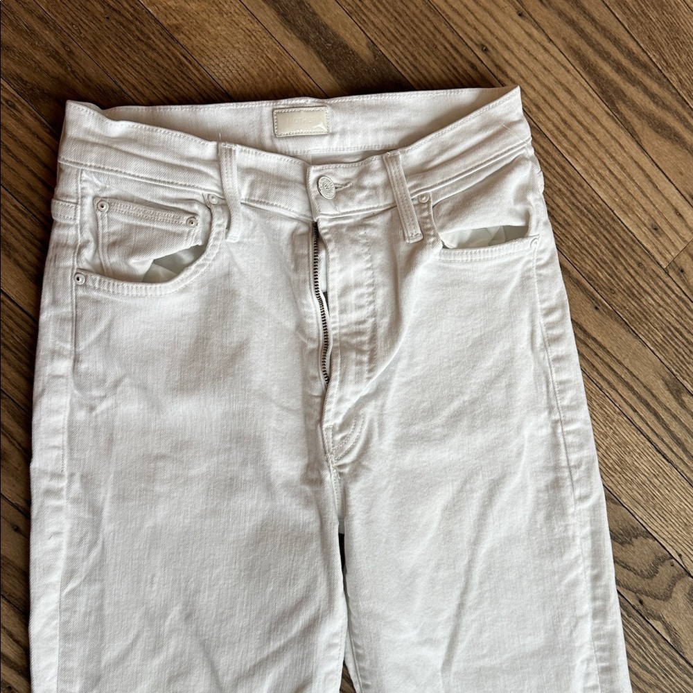 The Rambler Zip Ankle Cropped High-Rise Straight-Leg Jeans Raw hem Fairest Wash - Picture 2 of 9